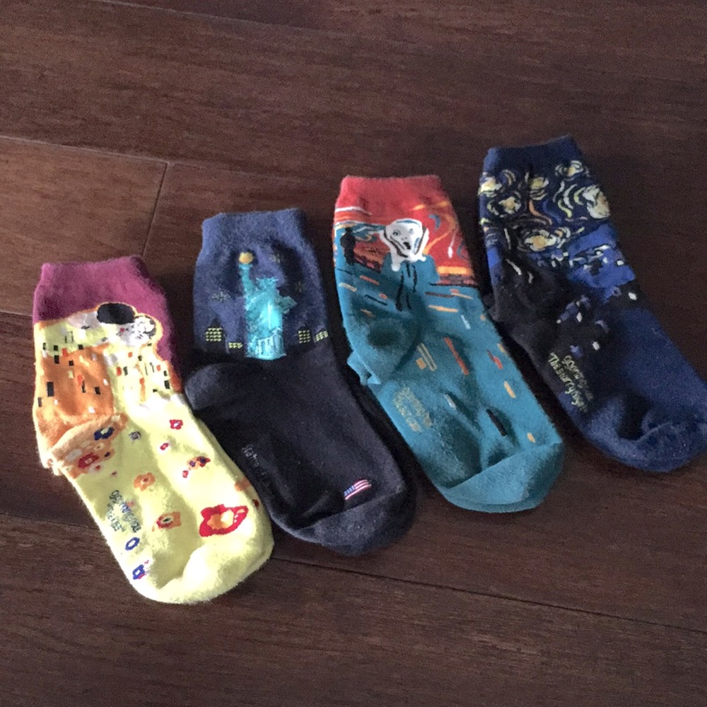 3/$20 Set of 4 Artwork Socks